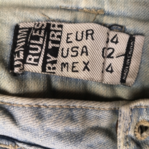 Vintage faded acid washed stretch denim jeans - Picture 5 of 5